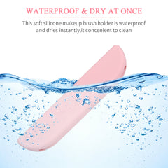 Travel Makeup Brush Holder Silicone Cosmetic Brush Bag