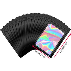 100pcs Holographic Packaging Bag Anti Odor Laser Self Sealing Bag