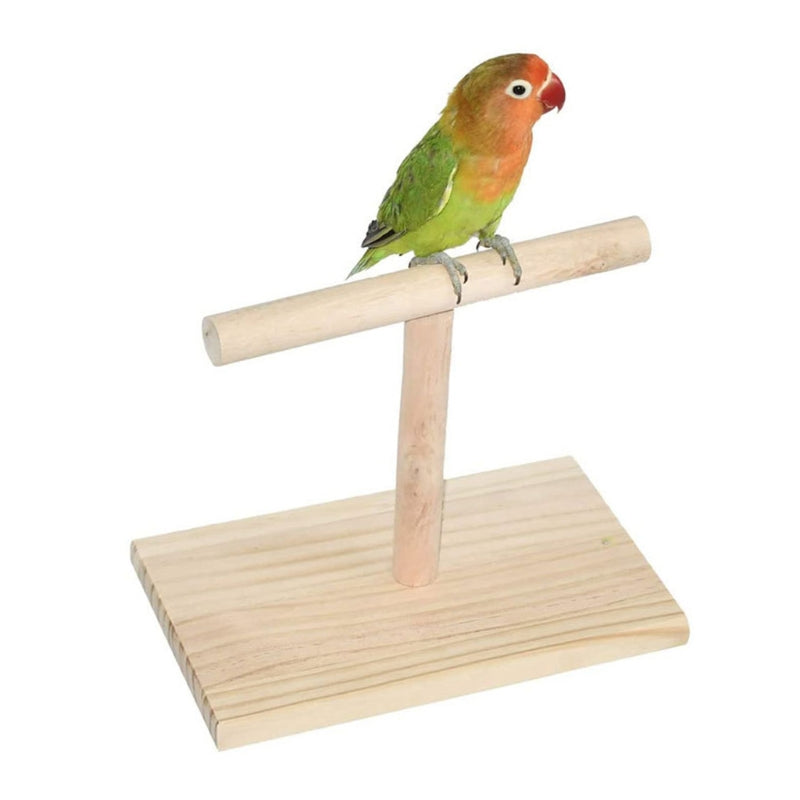 Parrot Desktop Stand Wood Bird Training Standing Stick