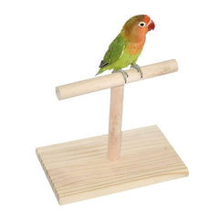 Parrot Desktop Stand Wood Bird Training Standing Stick