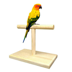 Parrot Desktop Stand Wood Bird Training Standing Stick