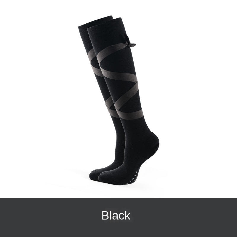 Women's Lace up Tennis Yoga Compression Stockings Elastic Badminton Socks