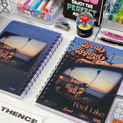 A5 Coil Landscape Notebook Horizontal Line Learning Book