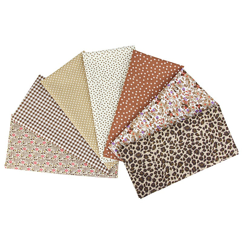7pcs Mixed Fabrics Quilting Pre Cut Fat Quarters Cotton Bundle