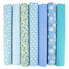 7pcs Mixed Fabrics Quilting Pre Cut Fat Quarters Cotton Bundle