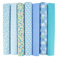 7pcs Mixed Fabrics Quilting Pre Cut Fat Quarters Cotton Bundle