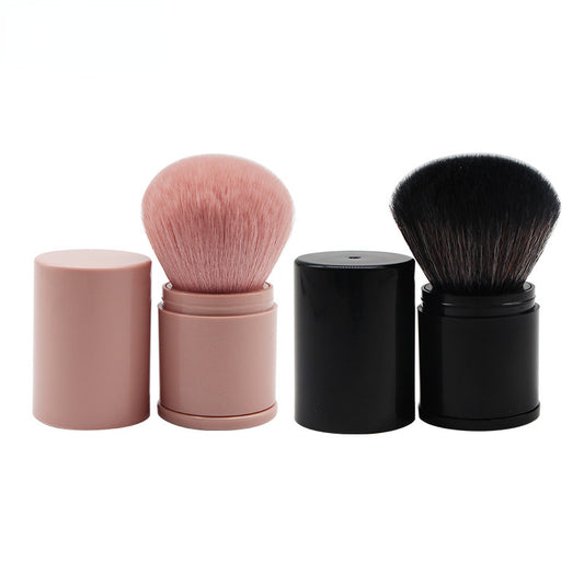 Retractable Large Makeup Brush with Lid for Powder & Blush