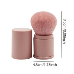 Retractable Large Makeup Brush with Lid for Powder & Blush