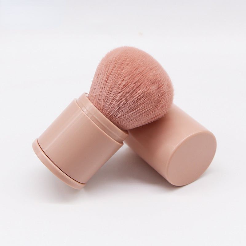 Retractable Large Makeup Brush with Lid for Powder & Blush
