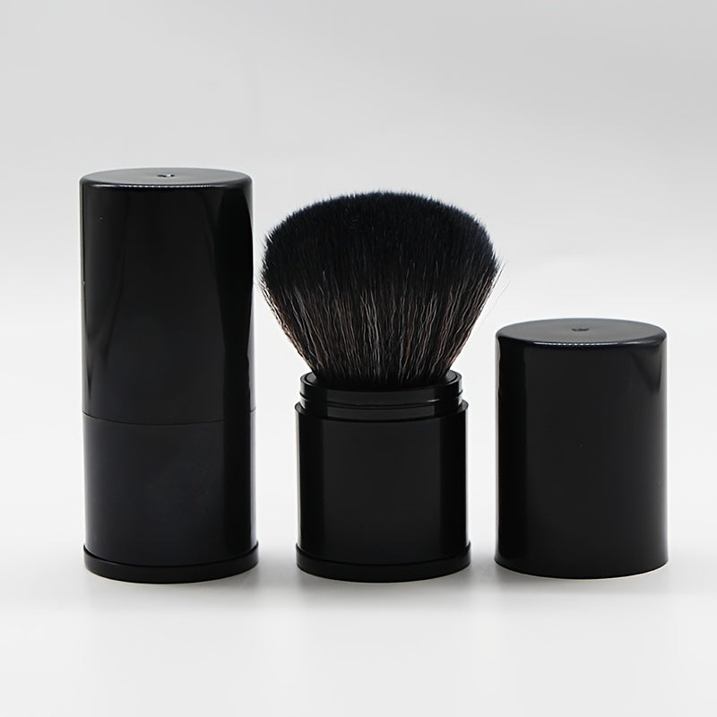 Retractable Large Makeup Brush with Lid for Powder & Blush