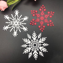 3pcs Big Snowflake Metal Cutting Dies Scrapbook Embossing For Paper Card Making