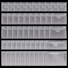 50pcs Clear Stamp Die Storage Bags Transparent PVC Envelopes Waterproof