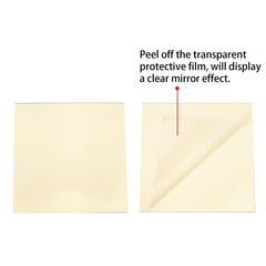10pcs Golden Mirror Stickers Square Mirror Tiles Self Adhesive