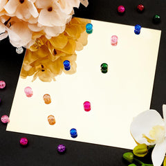 10pcs Golden Mirror Stickers Square Mirror Tiles Self Adhesive