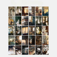 30pcs Light And Shadow Series Postcard Decorative Painting Card