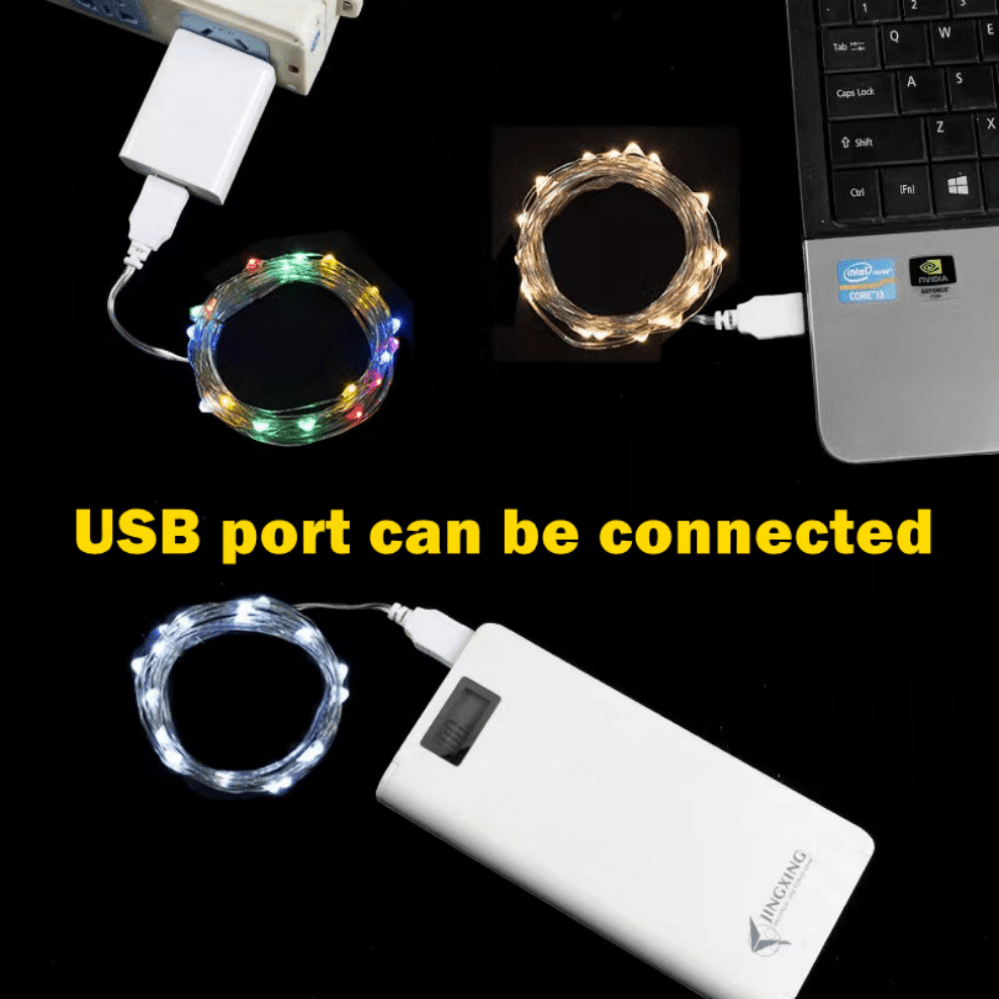 USB LED String Lights Waterproof Fairy Lights for Christmas Wedding Party