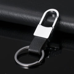 1pc Car Keychain Men's PU Leather Waist Buckle Key Ring Holder