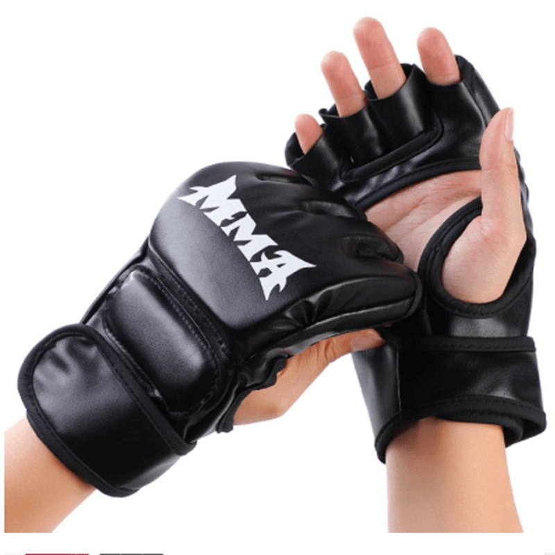 MMA Boxing Gloves Half Finger Training Mitts Halloween