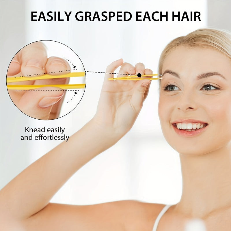 4pcs Stainless Steel Tweezers Set For Ingrown Hair Removal