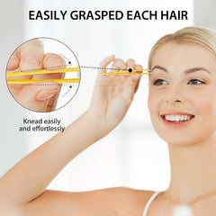 4pcs Stainless Steel Tweezers Set For Ingrown Hair Removal