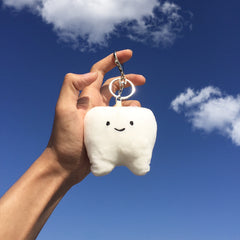 Tooth Pendant Plush Doll Keychain Schoolbag Pendant