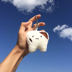 Tooth Pendant Plush Doll Keychain Schoolbag Pendant