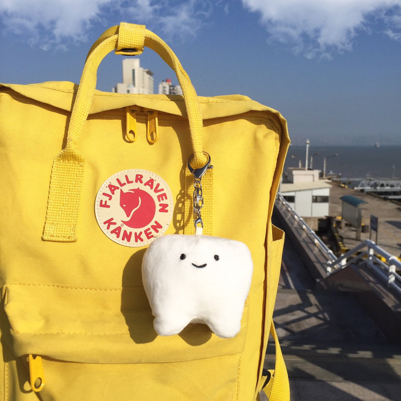 Tooth Pendant Plush Doll Keychain Schoolbag Pendant