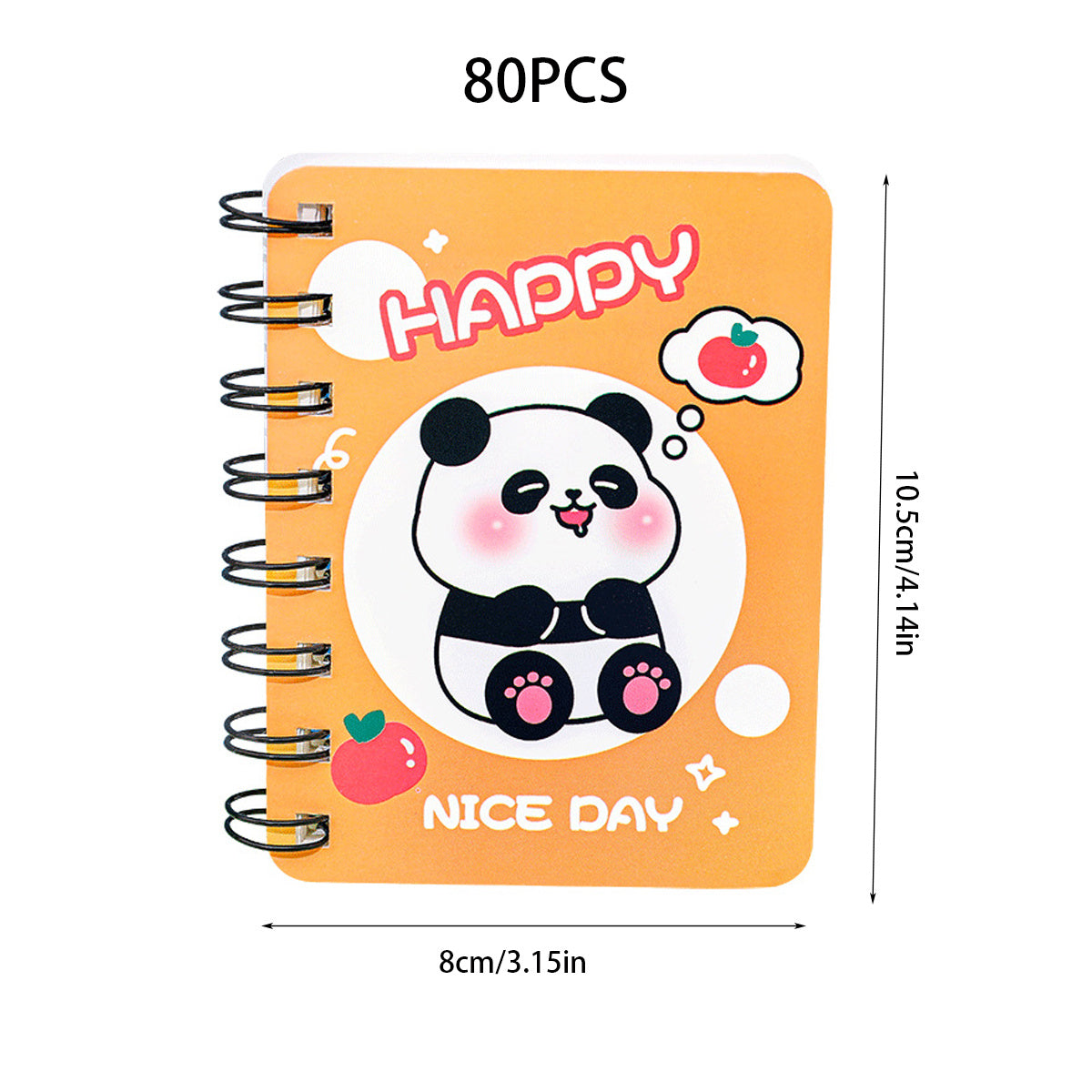 Cute Panda Flower A7 Notebook 80 Pages