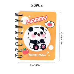 Cute Panda Flower A7 Notebook 80 Pages