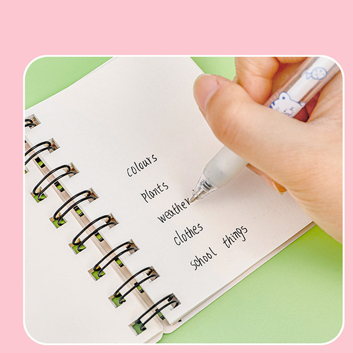 Cute Panda Flower A7 Notebook 80 Pages
