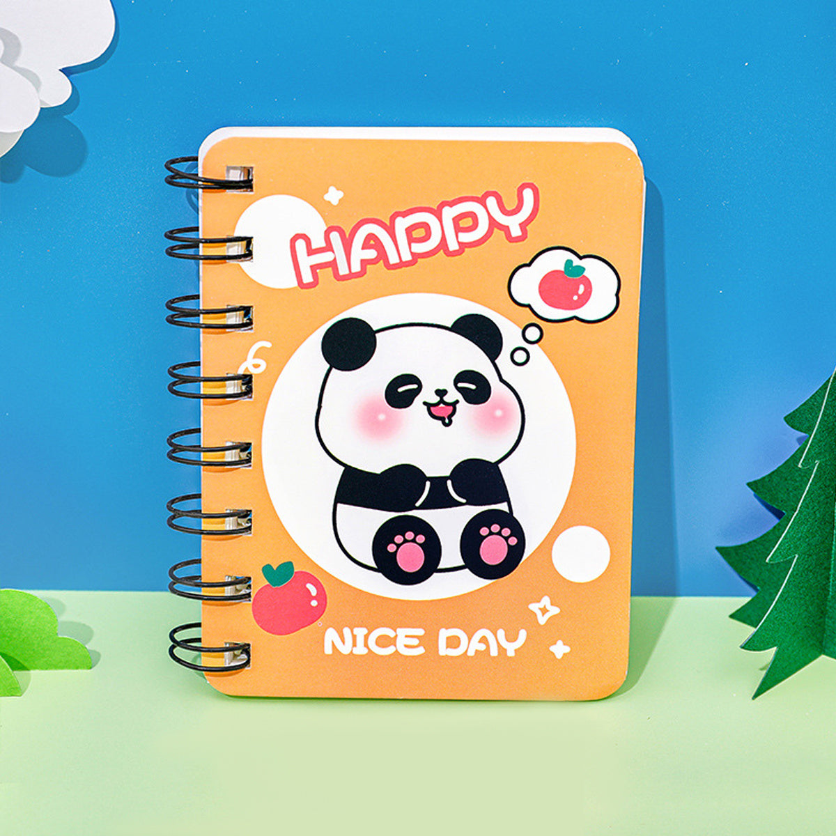 Cute Panda Flower A7 Notebook 80 Pages