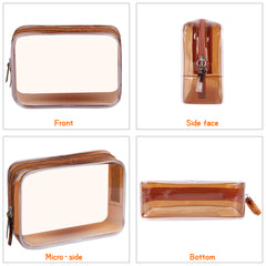 4Pcs Travel Makeup Bag PVC Transparent Cosmetic Cases Waterproof Storage