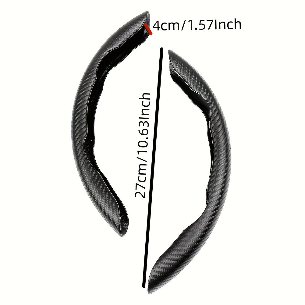 15in Carbon Fiber Steering Wheel Booster Cover Anti-Skid