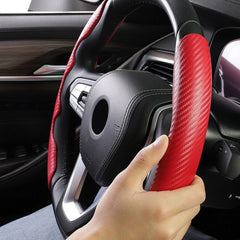 15in Carbon Fiber Steering Wheel Booster Cover Anti-Skid