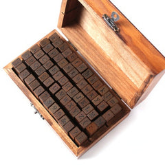 70pcs DIY Wooden Alphanumeric Stamps for Craft Card Making Happy Planner