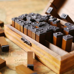 70pcs DIY Wooden Alphanumeric Stamps for Craft Card Making Happy Planner
