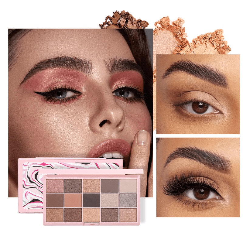Halloween Pearly Sequin Finish Orange Brown Eyeshadow Palette