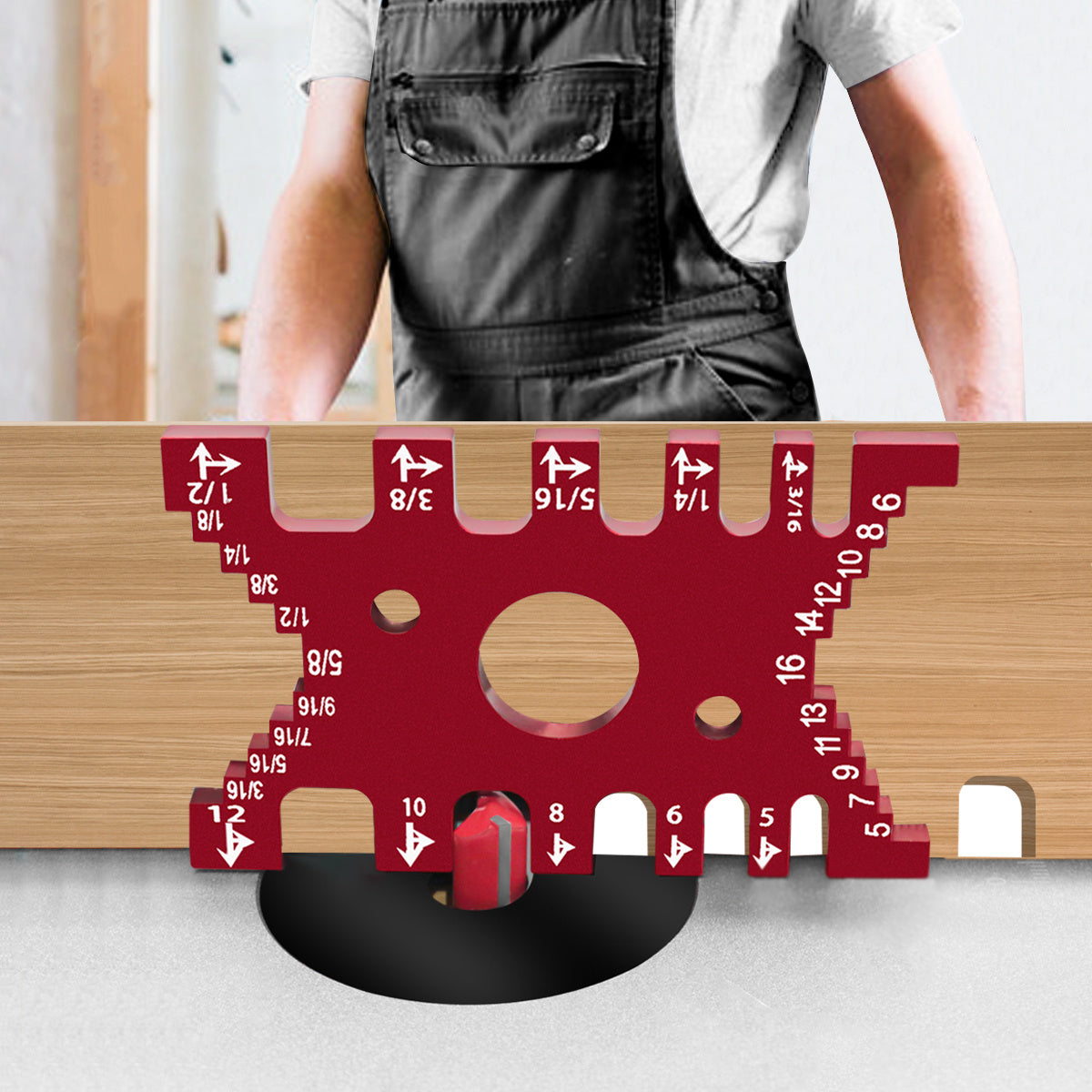 Dovetail Jig Tenon Caliper Metric Imperial Scale Card Gauge