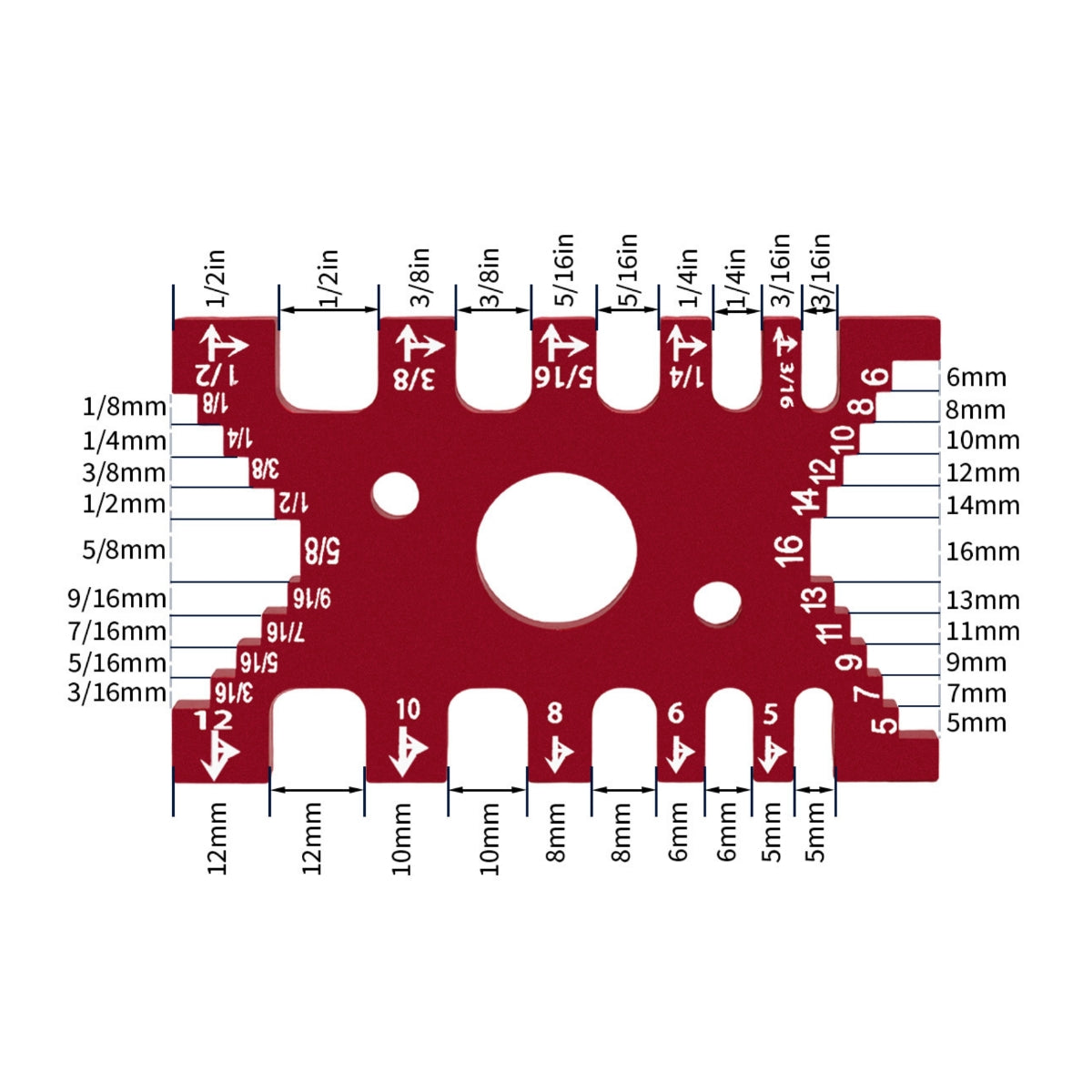 Dovetail Jig Tenon Caliper Metric Imperial Scale Card Gauge