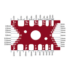 Dovetail Jig Tenon Caliper Metric Imperial Scale Card Gauge