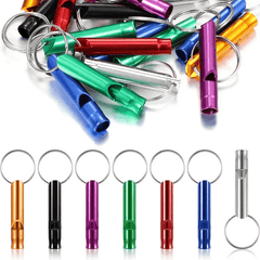 10pcs Colorful Emergency Survival Whistle With Keychain