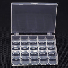 Sewing Thread Reel Storage Box Plastic 25 Slots Empty Case