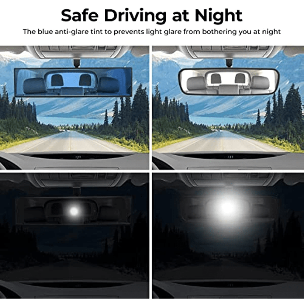 Universal Panoramic Convex Rearview Mirror Clip on Wide Angle Rear View Mirror