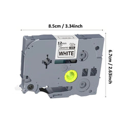4 Pack 12mm Laminated Tape Compatible With Brother PTouch Label Makers