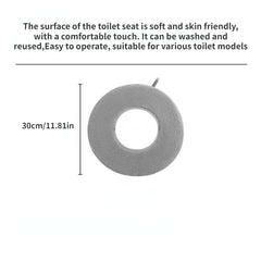 Winter Plush Toilet Seat Cushion - Detachable & Reusable Ring Cushion