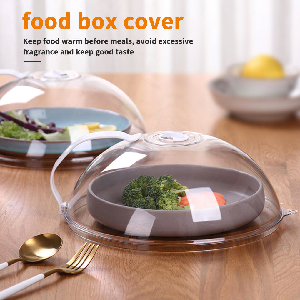 Microwave Food Anti Sputtering Cover with Handle Heat Resistant Lid