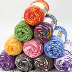 8 Strand Extra Thick Colored Cotton Scarf Thread Warm Yarn for DIY Knitting