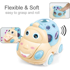 Soft Rubber Push And Go Vehicles Baby Car Toy