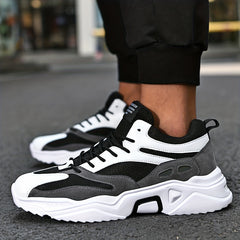 Men's Breathable Mesh Lace up Walking Shoes Casual Outdoor Sneakers