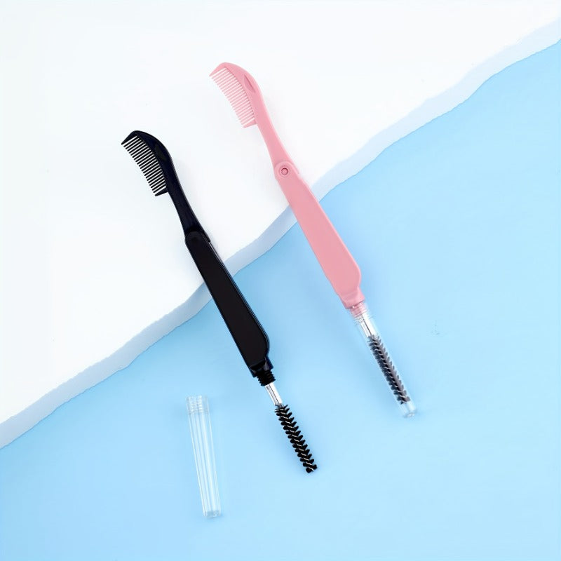2 In 1 Eyelash & Eyebrow Brush Lash Mascara Separator Comb